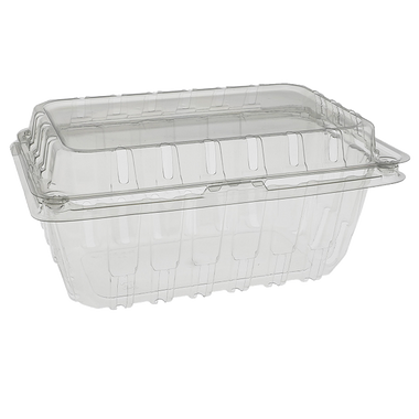 1 lb Strawberry APET Clamshell Container