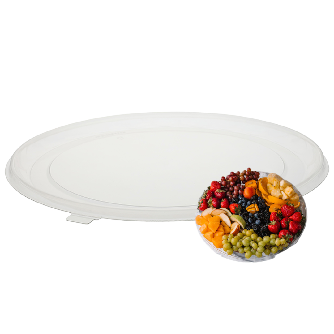 16" Round Clear PET Catering Tray