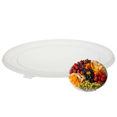 16" Round Clear PET Catering Tray