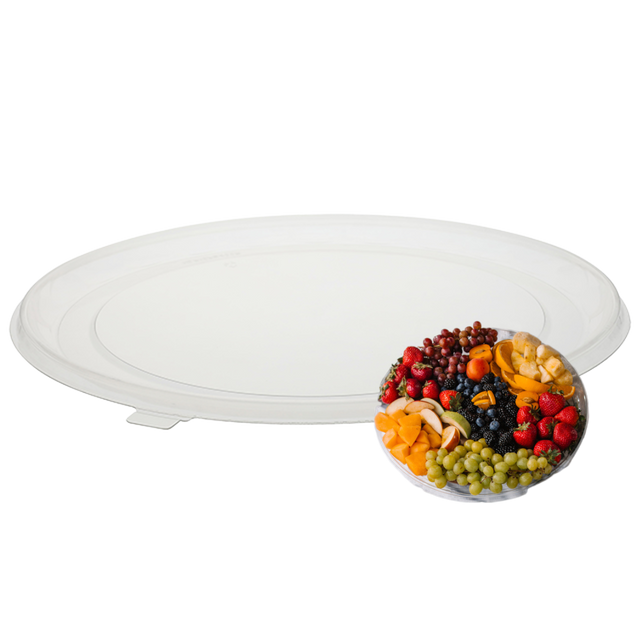 16" Round Clear PET Catering Tray