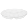 12" Clear 3-Comp. Lazy Susan Catering Tray