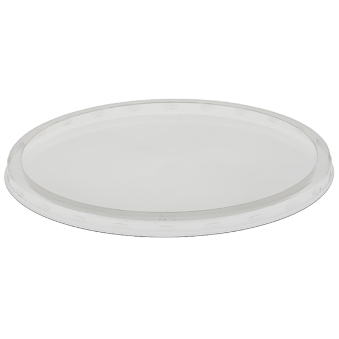 7 in Rnd. Clear Flat Lid Heavy - CT407L - 300/case