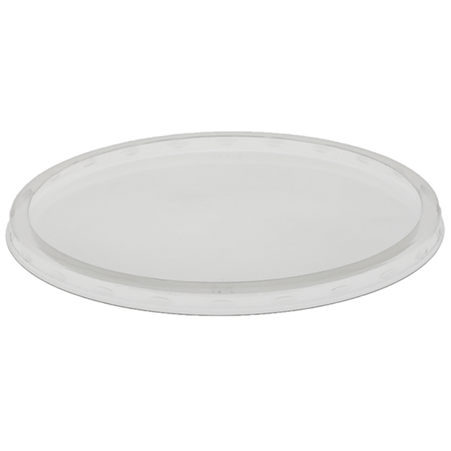 7 in Rnd. Clear Flat Lid Heavy - CT407L - 300/case