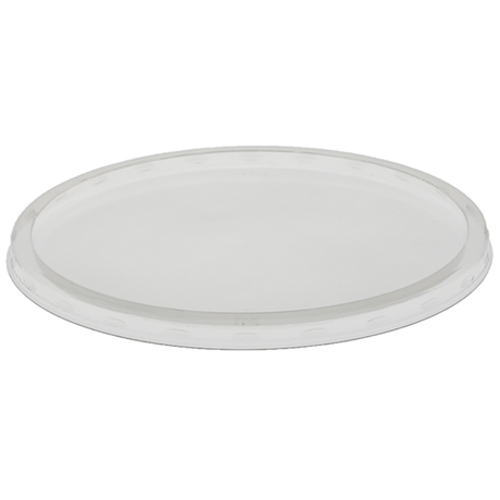 7 in Rnd. Clear Flat Lid Heavy