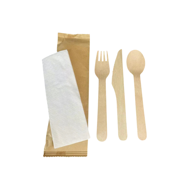 Wood Utensil Kit - CTLW-1 - 400 Sets