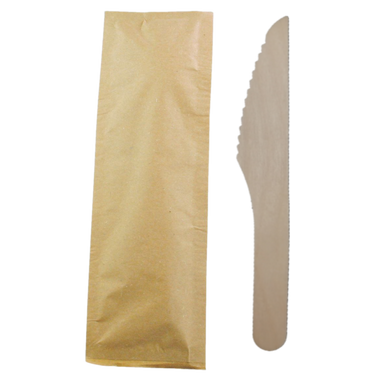 6.5" Individually Wrapped Birch Wood Knifes