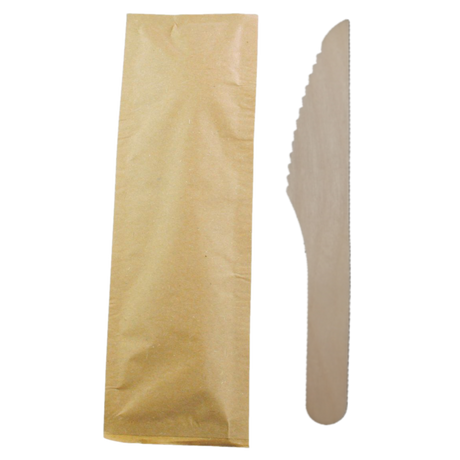 6.5" Individually Wrapped Birch Wood Knifes