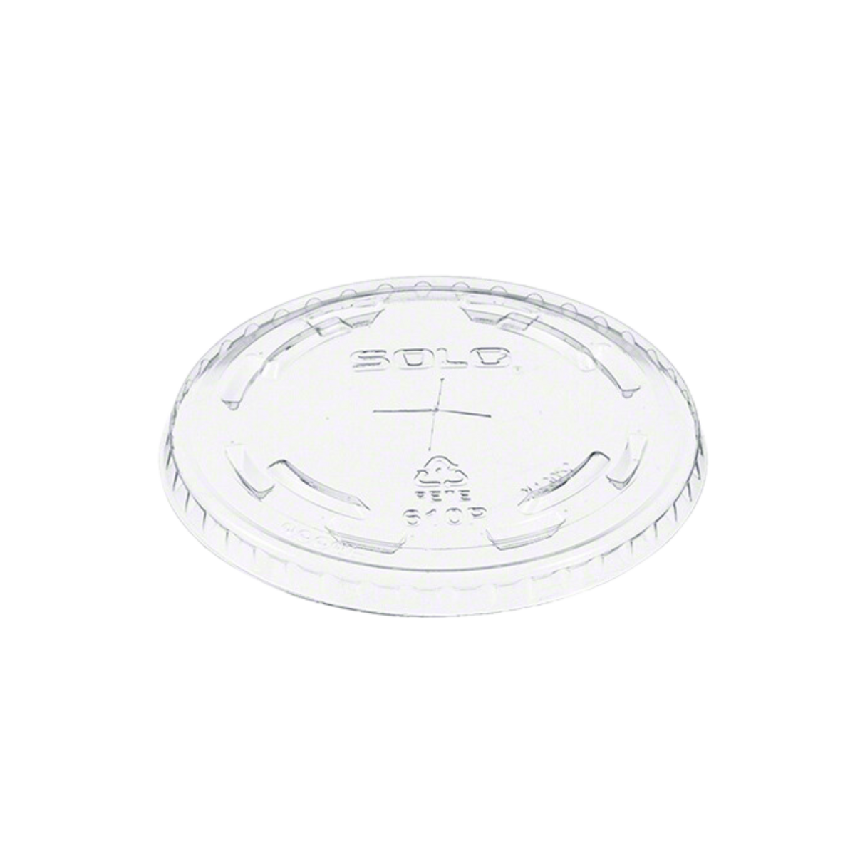 PET Lids - Flat with Straw Slotted (610TS) 9 & 10 oz - Dart