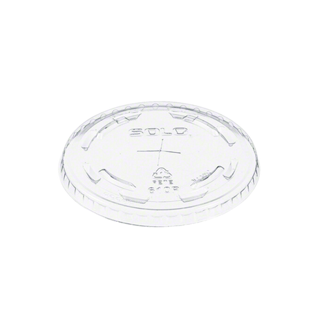 PET Lids - Flat with Straw Slotted