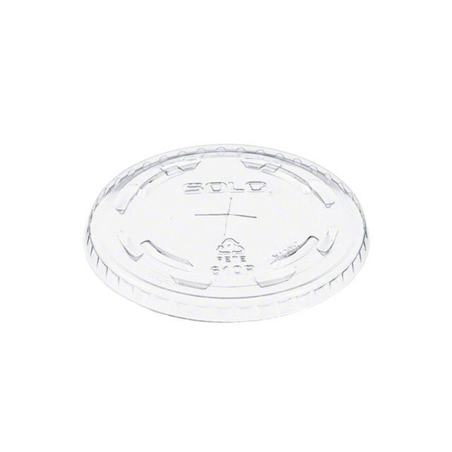 PET Lids - Flat with Straw Slotted