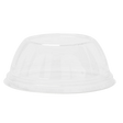 90 mm PET Dome Lid with no hole that fits 9 and 12 oz Common Rim PET Cups