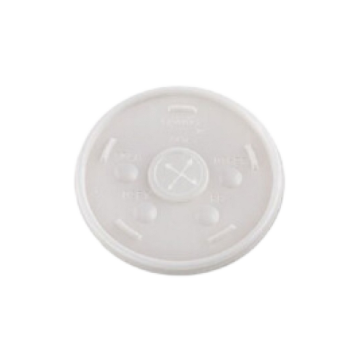 Flat Lids (PL-LID1020FB) For CU7(10-20)- Plastic, White - Ecopax
