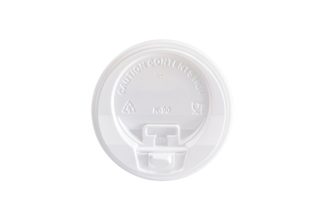 90mm White Dome Lids for 10-24 oz Paper Hot Cups