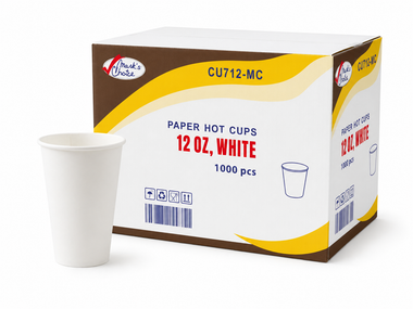 12 oz White Paper Hot Cups