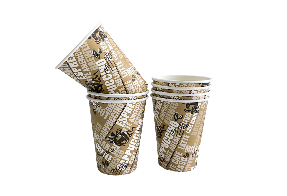 Paper Cups - Go (AP12C/RZ08157 / RZ08161 - 12oz) Printed, 12oz - Mark's Choice