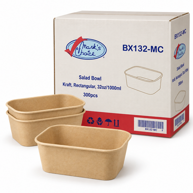 Kraft Rectangular Salad Bowls