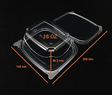 Clamshell Containers - Flat Lids - DE516-D - 200 pcs