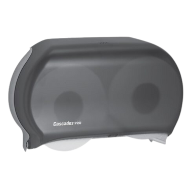Black Double Roll JRT Bathroom Tissue Dispenser