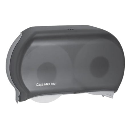 Black Double Roll JRT Bathroom Tissue Dispenser