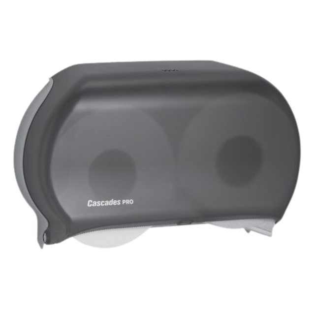 Black Double Roll JRT Bathroom Tissue Dispenser