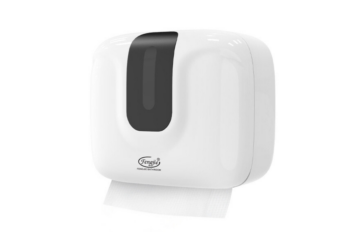 Dispenser For Multifold Towel (FQ-008) Multifold Towel, Plastic White - Green Ville