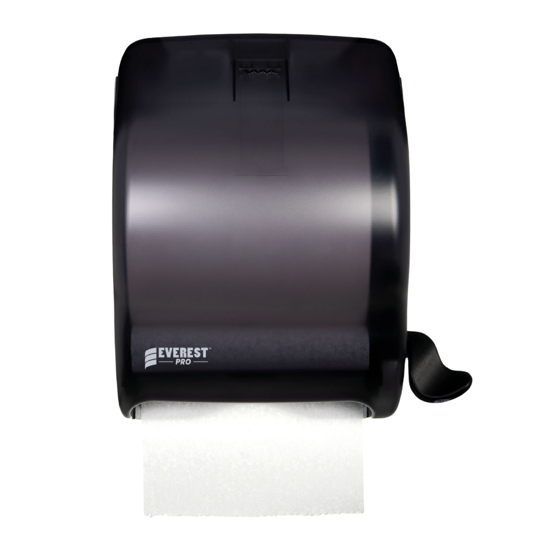 Black Dispenser with Lever for 205' to 425' Hand Towel Rolls