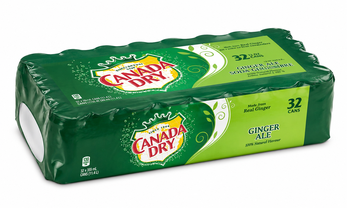 355mL Canada Dry Ginger Ale - 32 Cans