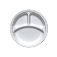 9" White Round Pebble Plates - 3 Comp.