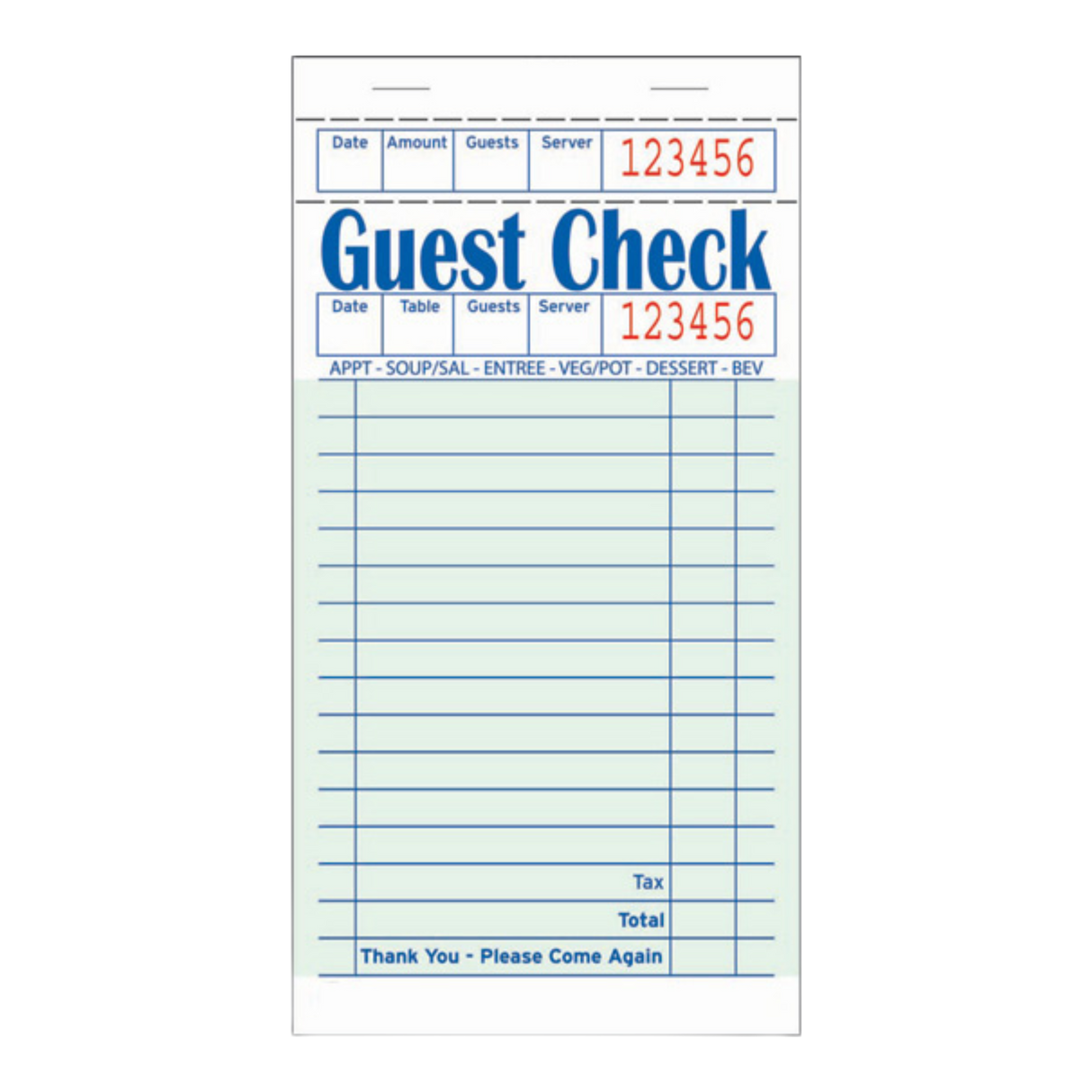 1 Copy Guest Checks