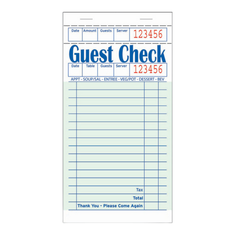 1 Copy Guest Checks