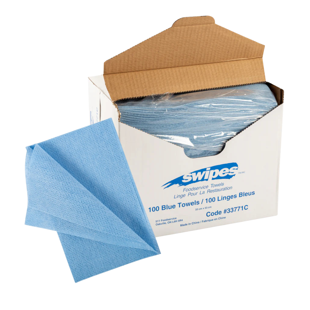 13" X 21" Blue Antimicrobial Food Service Towels