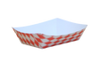 3 lb Red Checkered Food Trays