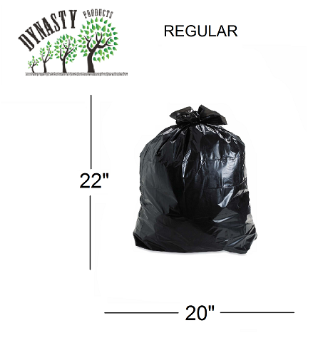 20" x 22" High Density Black Garbage Bags on the Roll
