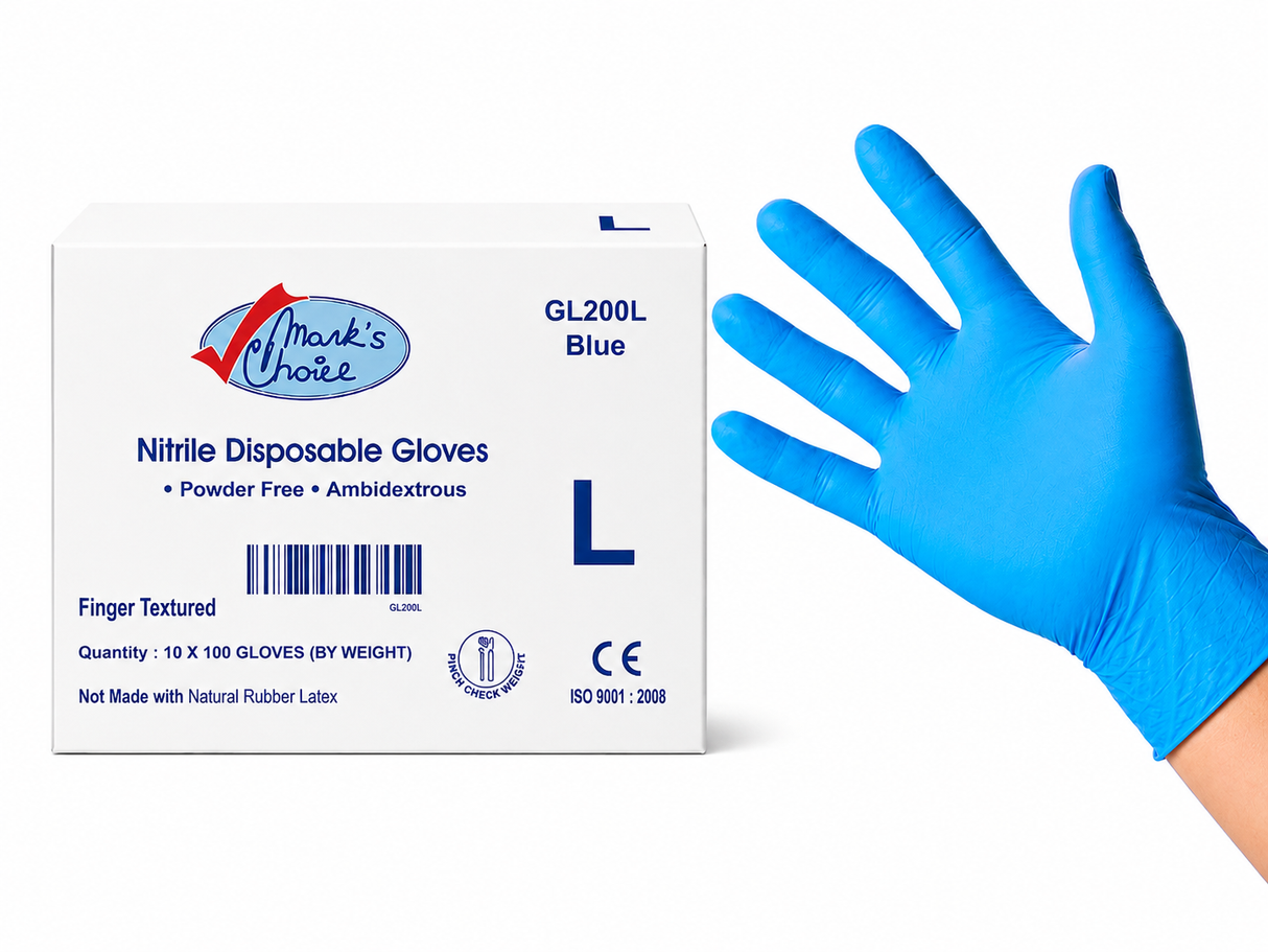 Large Blue Nitrile Gloves