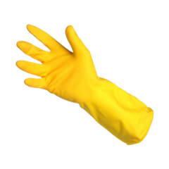 Latex Kitchen Gloves (Latex/Flock Lined Latex Yellow) Large