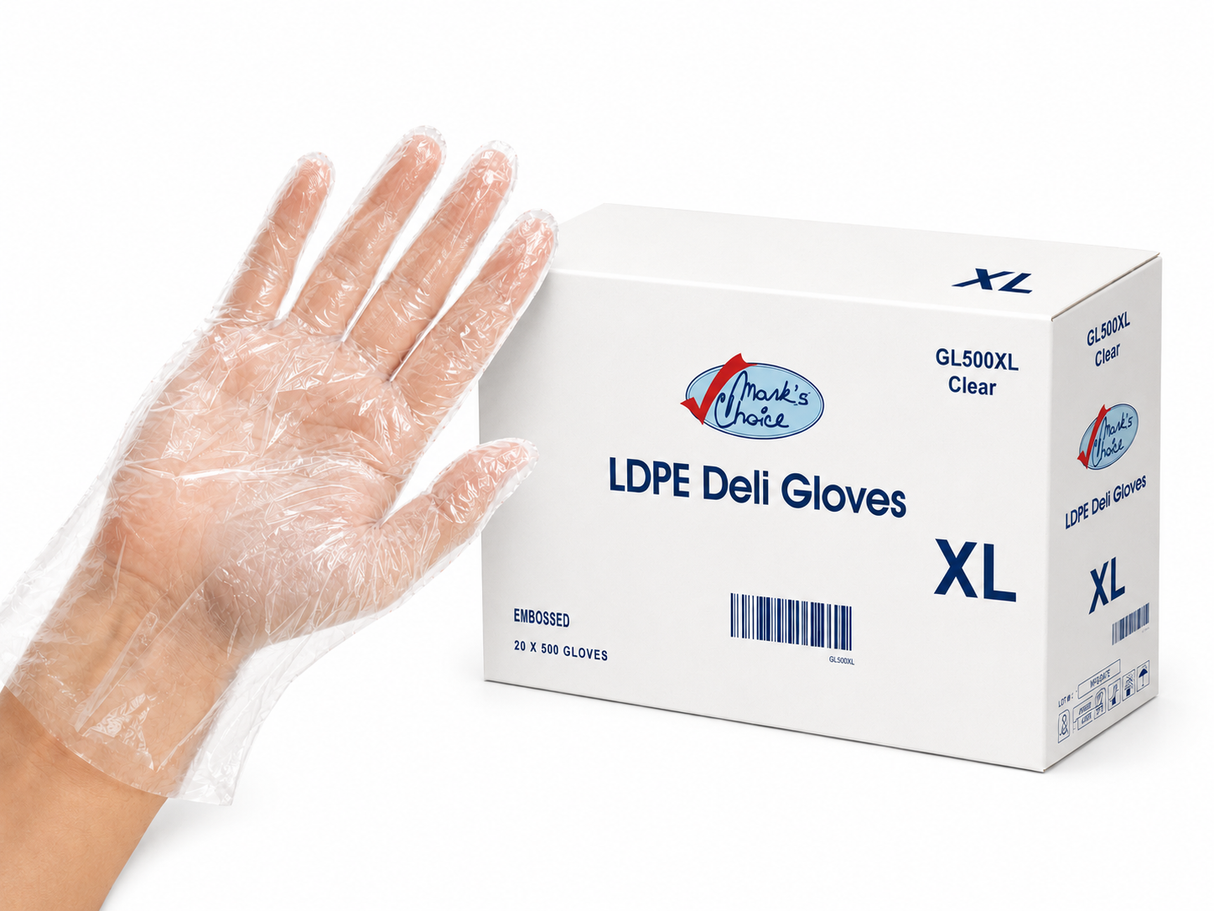 Extra Large Low-Density Polyethylene Deli gloves