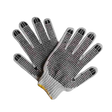 Medium Grey Cotton Gloves W/ PVC Dots Heavy Duty