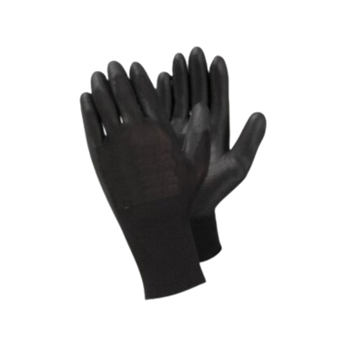 Large Black 1/2 Coated Nitrile PU Glove