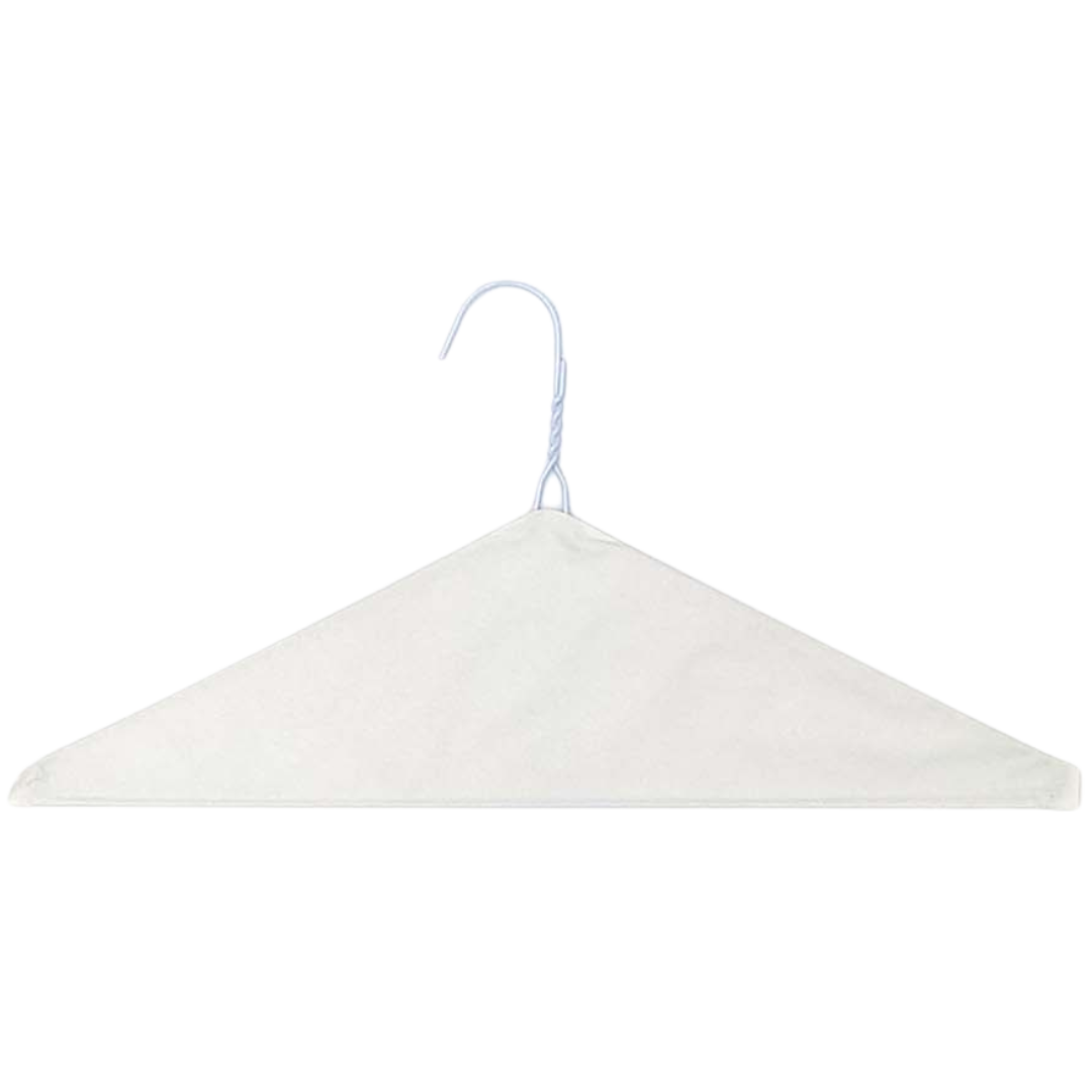 Caped-Hanger-(HA40W-/-16"-White)-Plain,-16",-13-Gauge