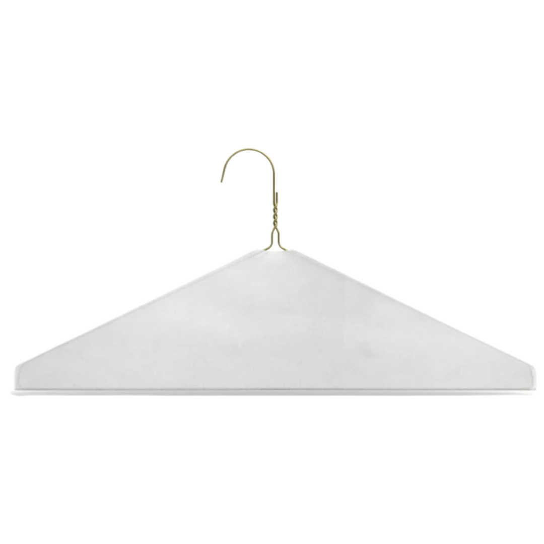 16" Gold Plain Caped Hanger, 13 Gauge