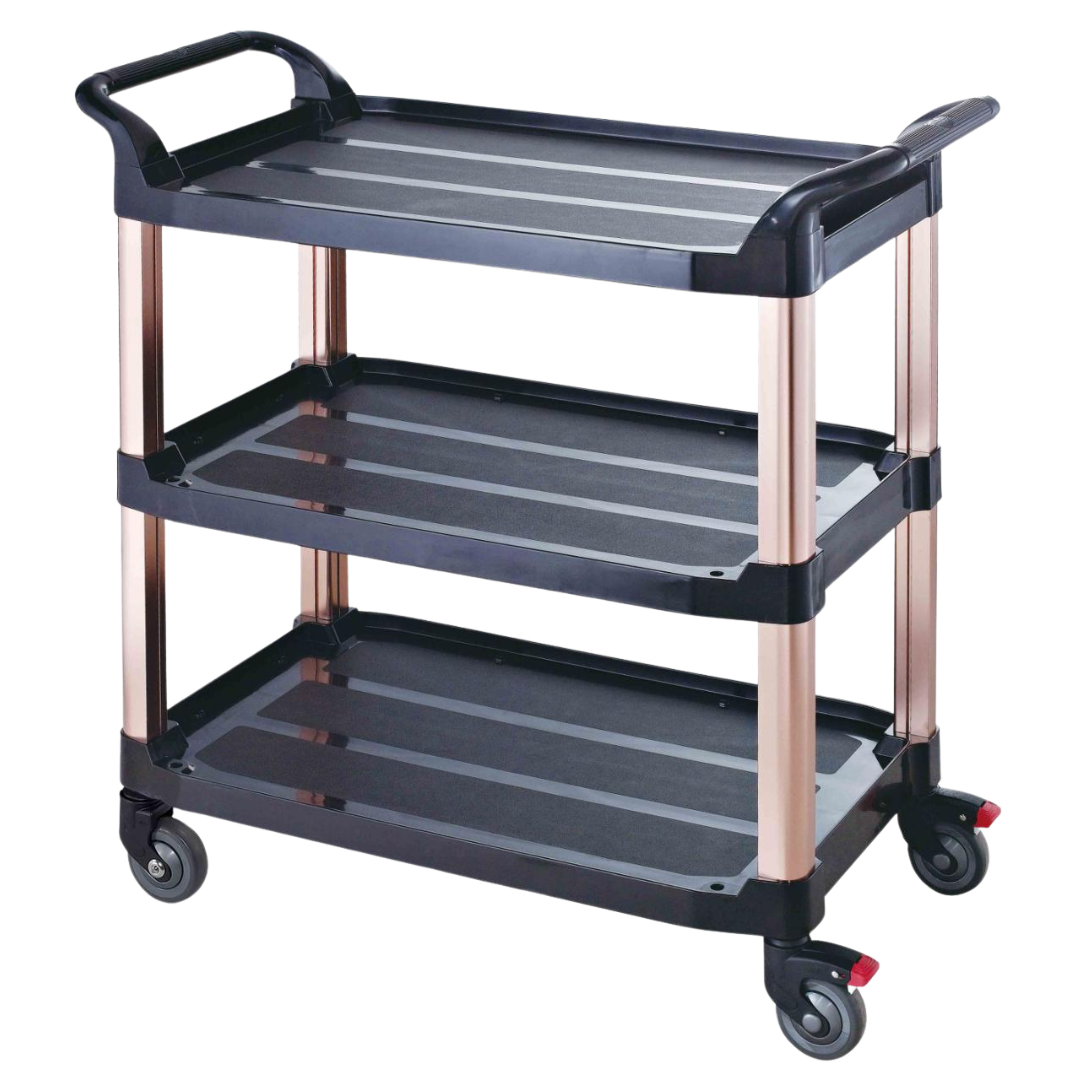Plastic Housekeeping Cart Open Design without Doors