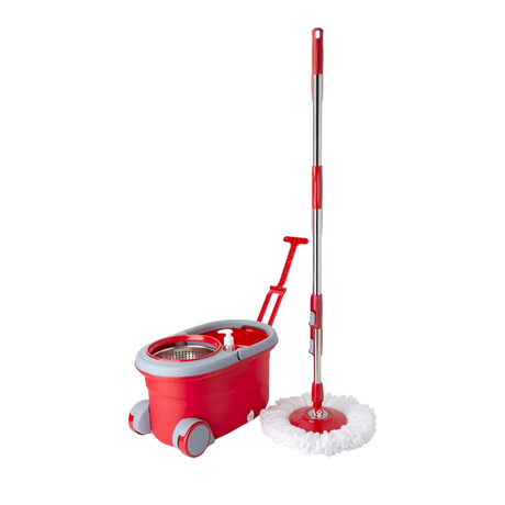 3 Way Drive Tornado Mop (Bucket, Handle and 2 Microfiber Mop Refills)