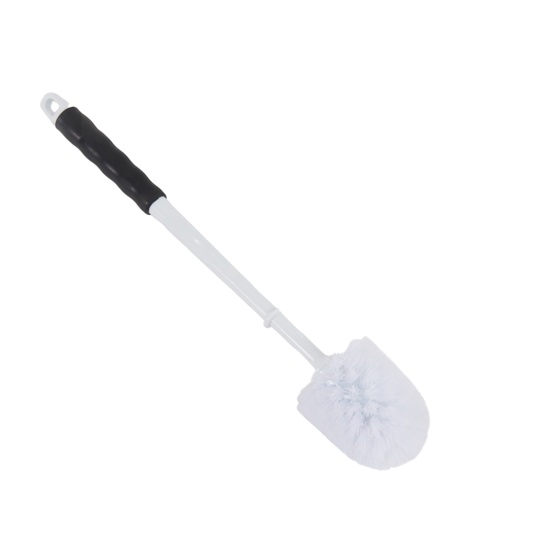 7.5 x 7.5 x 42.0cm White Toilet Brush with Plastic Handle PP Fill