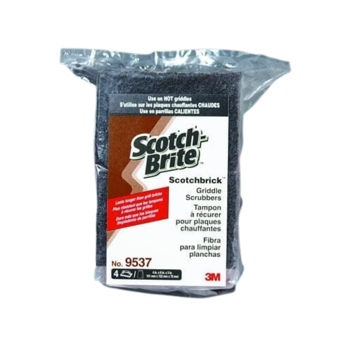 Griddle Scrubber (9537CC) 4" x 6" x 3" - 3M
