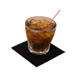 9" x 9", 1/4 fold Black Cocktail/Beverage Napkins