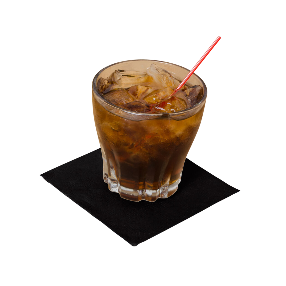 9" x 9", 1/4 fold Black Cocktail/Beverage Napkins