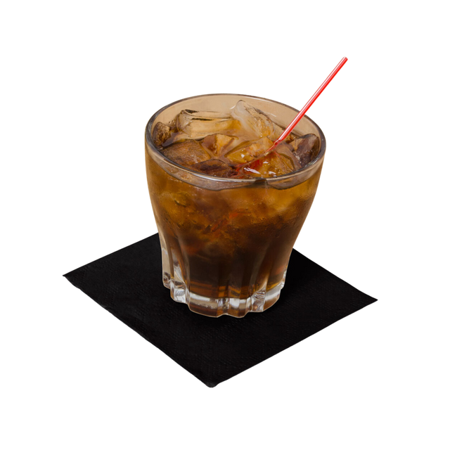 9" x 9", 1/4 fold Black Cocktail/Beverage Napkins