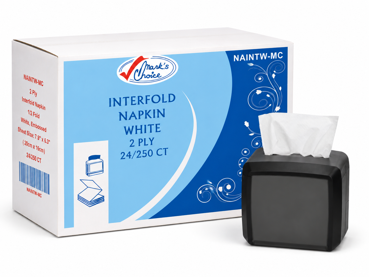 2 ply White Interfold Napkins