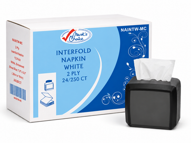 2 ply White Interfold Napkins