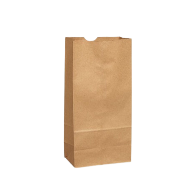 Paper Bags - Brown - PB5B - 500 pcs, 12x7/S